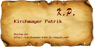Kirchmayer Patrik névjegykártya